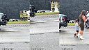 Prevrátený dom spadol na auto pri masívnej zrážke v Georgii