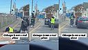 Bezdomovec v igelitových nohaviciach vypol muža na ulici v Chicagu