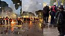 Policajt v Albánsku horí od zápalnej fľaše pri násilných protestoch
