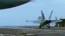 Nehoda lietadla F/A - 18 Hornet pri pristávaní na lodi