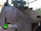 Podomácky vyrobený "tank" sýrskych povstalcov
