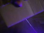 Test modrého lasera