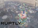 Ukraine_ Drone view of Maidan on morning after deadly Kiev clash