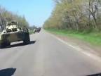 Kolóna ruských obrnených vozidiel
