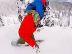 Ken Block ukazuje synovi krásy snowboardingu