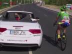 Nahnevaný Sagan po kolízii s vozidlom (Vuelta)