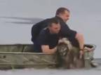 Zachrana psa v zamrznutom jazere (respekt!)