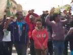 Africký inžinieri protestujú (Sardínia)