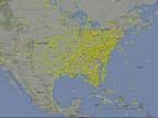 Letecká doprava nad USA počas jedného dňa