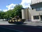 T-72 (T - 100A 1000HP engine) cez mesto P.BYSTRICA po ceste I/