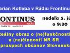 Marian Kotleba v Rádiu Frontinus (05.06.2016)