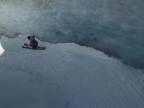 Extrémny freeskiing na ľadovci (Francúzsko)