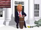Donald Trump hrá v Bielom dome na kongá