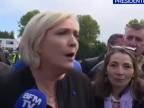 Le Penová prišla medzi robotníkov do rodného mesta Macrona