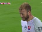 Merčiakov výbuch radosti pri góle Adama Nemca proti Slovinsku