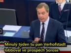 Farage odhaluje vplyvy Sorosovej mimovladky