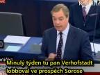 Nigel Farage odhaluje vliv Sorosovy Open Society v EP