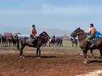 Audaryspak - kazašský zápas na koňoch (konské K.O.)