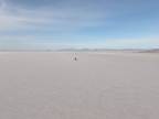 Prelet dronom nad Bonneville Salt Flats v Utahu