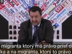 Matteo Salvini - Minútový zostrih z tlačovky zahraničných médií