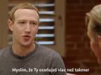 Mark Zuckerberg o Zuzane Čaputovej a Kuciakovi