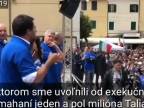 Matteo Salvini oslavuje s ľuďmi prvý máj