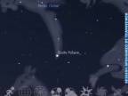 Stellarium zobrazuje Astronomické objekty napr ISS prelet