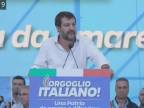 Matteo Salvini na námestí v Ríme
