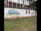 Malovanie graffiti v Zlatých Moravciach