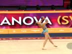Gymnastka Kika SEMANOVÁ za Slovensko hopkala s loptou v Baku
