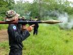 Thajská armáda trénuje streľbu z RPG-7
