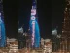 Na Kalifovu vežu v Dubaji premietali Juriho Gagarina