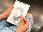 Kreslenie realistických portrétov náhodných ľudí v metre