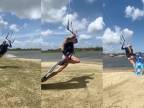 Kitesurferka Hannah Whiteley ovláda dosku a kite dokonale