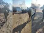 Zábery z bojov pri ukrajinskom meste Ivankiv