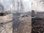 Zničený ruský konvoj v meste Buča (severozápadne od Kyjeva)