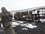 Zničený ruský konvoj ukrajinskou armádou