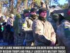 Veľký počet zajatých ukrajinských vojakov.
