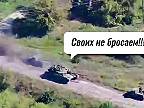 Okupanti v panike utekajú na tanku T-72