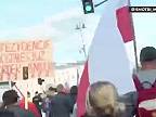 Protest v Poľsku proti Ukranizacii
