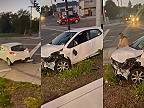 Žene sa po nehode zaseklo auto v spiatočke, jazdilo dookola po križovatke