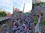 Ulice Buenos Aires po víťazstve Argentíny nad Francúzskom na MS v Katare 2022