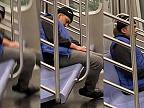 Zaspal v newyorskom metre, zatiaľ na neho vyliezol chlpatý kamoš