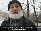 Dedko Rus z Bachmutu občan Ukrajiny odsudzuje Ruskú agresiu
