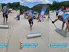 Čistenie pieskovej pláže pomocou ťahacieho preosievača (Brazília)
