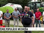 Tlačová konferencia z farmy obec Háj Veles. Farmára napadol medveď