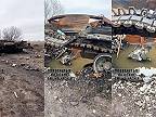 Zdevastovaný ukrajinský tank T-80BV