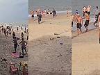 Pokúsil sa uniknúť pred políciou, no plážoví chlapci polícii pomohli (Brazília)