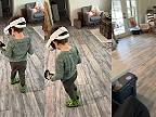 Chlapček si virtuálnu realitu užíval naplno