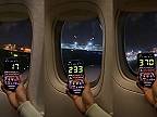 Vzletová rýchlosť prúdového lietadla počas štartu (merané pomocou GPS)